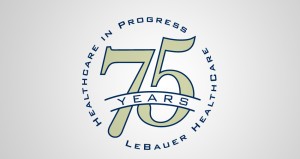 Logo Design for 75 Anniversary of LeBauer HealthCare