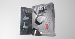 Champion Seamless Sports Bra packaging design