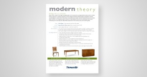 Print collateral for Thomasville Furniture training materials - front