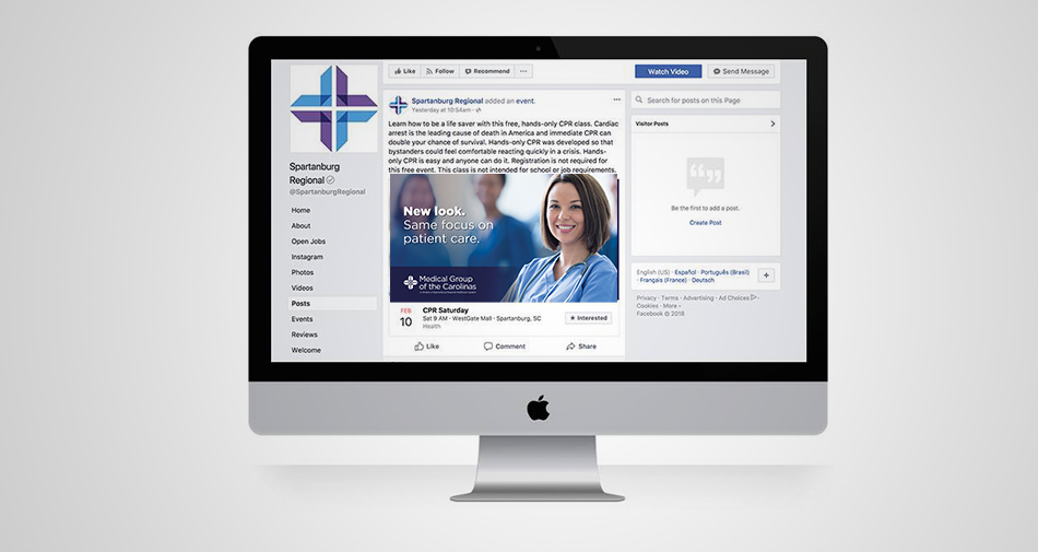 Online Advertisement for Spartanburg Regional Health System